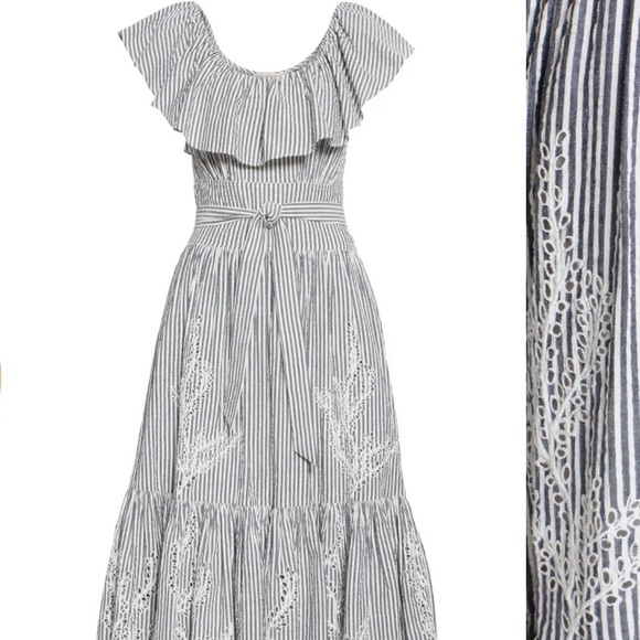 TORY BURCH EYELET EMBROIDERED DRESS - Picture 6 of 9